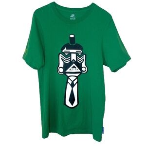 2010 Nike Sportswear X Nunca Brazil Tribal Print Soccer T Shirt Green S